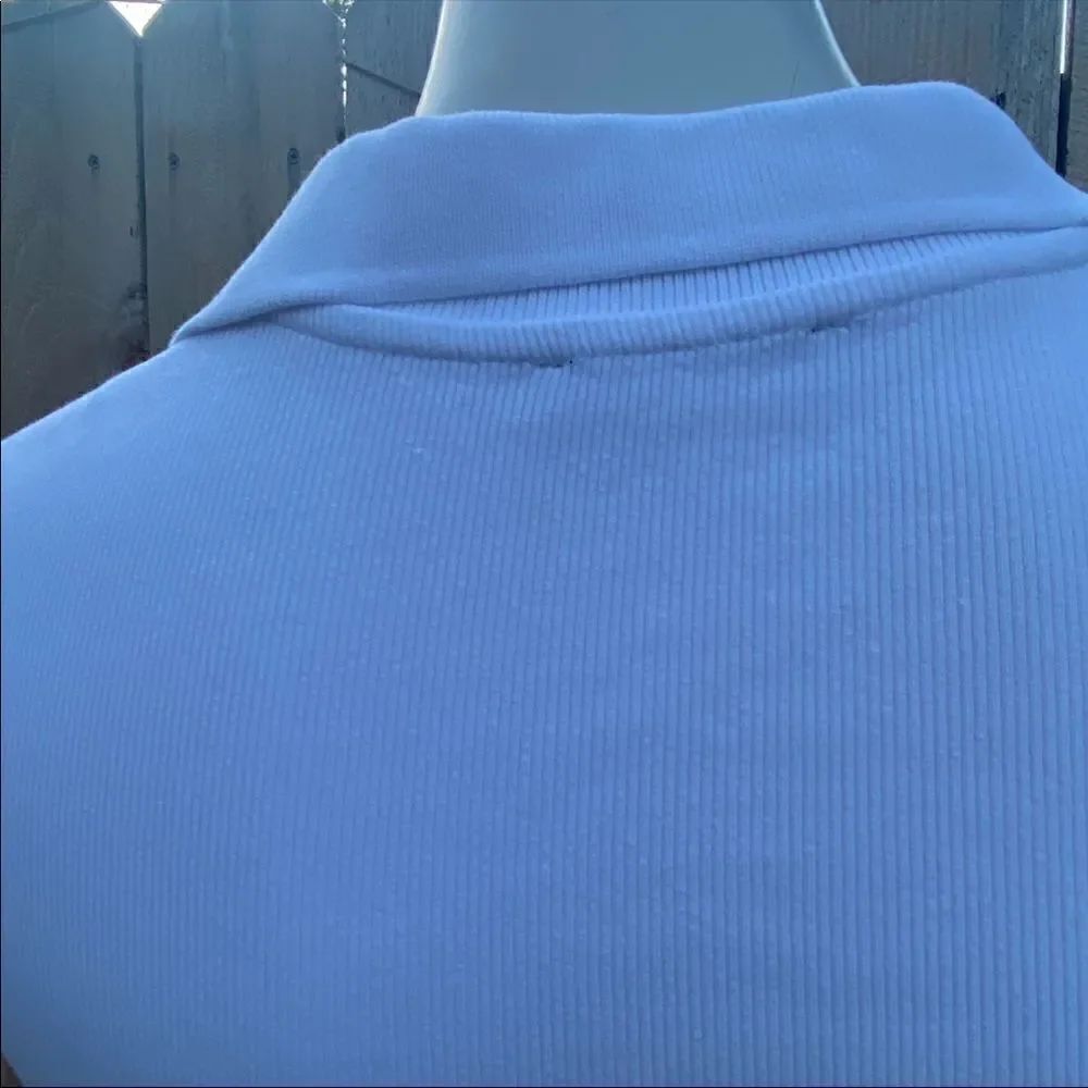 Zara RIB POLO CROP SHIRT in white size small - Picture 6 of 12